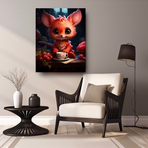 Lindo y caprichoso año chino del Dragón 24 impresión de arte de la suerte, arte de brujas