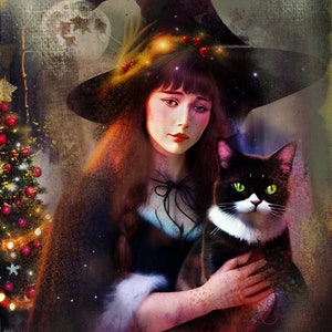 3 Digital ART print of my YULE witchy artwork
