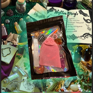 CRYSTALS Mystery Wiccan box, polished stones Mystery Box, witch box, Intuitively chosen, crystal scoop, witch scoop