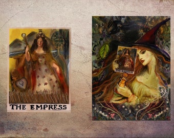 Tarot card print - tarot painting - the empresses tarot - witch tarot art print