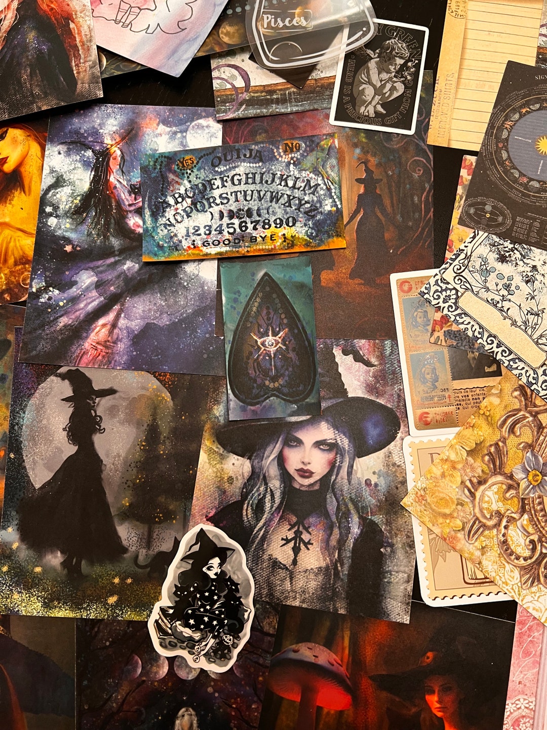 Witch Junk Journal Paper Kit Pages, Gothic Vintage, Wicca Paper, Witch ...