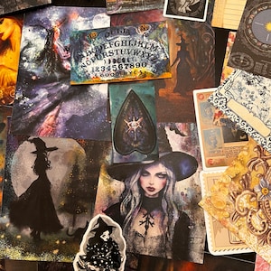 Witchcraft Vintage Junk Journal Pages Ephemera: Grimoire & Witch Spell Themed Papers and Ephemera Collection for Scrapbooking, Decoupage