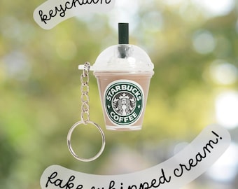 Mini Starbucks Cup Keychain – Coffee Lover Gift, Acrylic Charm, Barista Accessory