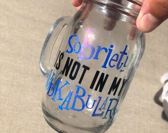 Custom ‘Vodkabulary’ Mason Jar