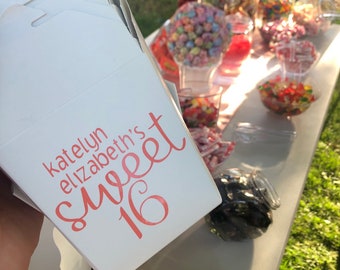 Customizable Card Stock Take Out Boxes (White) - Party Favors, Birthdays, Graduations, Special Occasions!