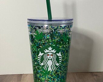16 oz Pot Leaf Starbucks Tumbler