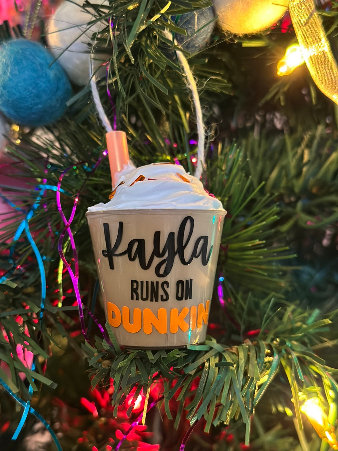 Customizable Dunkin Donuts Ornament Etsy