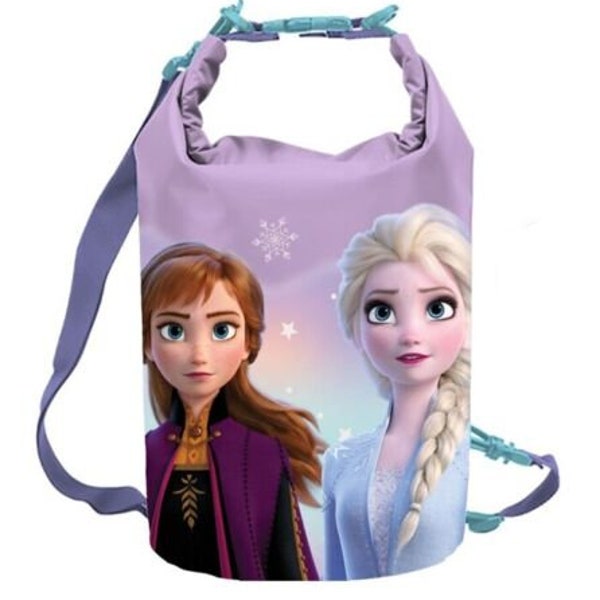 Frozen Badetasche wasserdicht Kinder Rucksack Tasche wasserdicht 29 cm + Gratis Personalisiertem Anhänger mit Wunschnamen