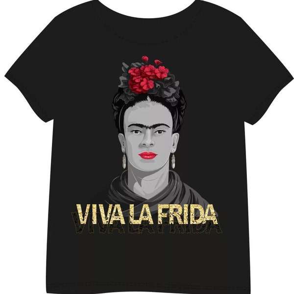 Frida Kahlo Viva Frau T-Shirt  kult 100% Baumwolle