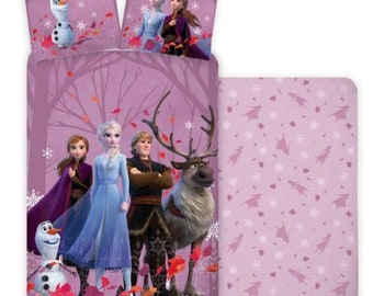 Disney Frozen lila Bettwäsche Kinderbettwäsche 100x135cm Anna & Elsa