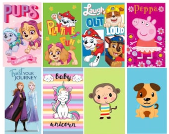 Disney Kinder Handtuch 30 cm x 50 cm Gästehandtuch Frozen, Paw Patrol Peppa , Mascha und der Bär, Affe, Hund
