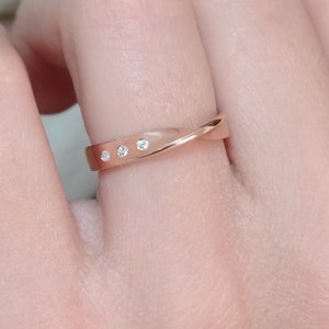 Diamond mobius ring in solid gold, Promise mobius band , Gold diamond engagement ring, Wedding diamond Band, Eternity Diamond Ring RN110-1