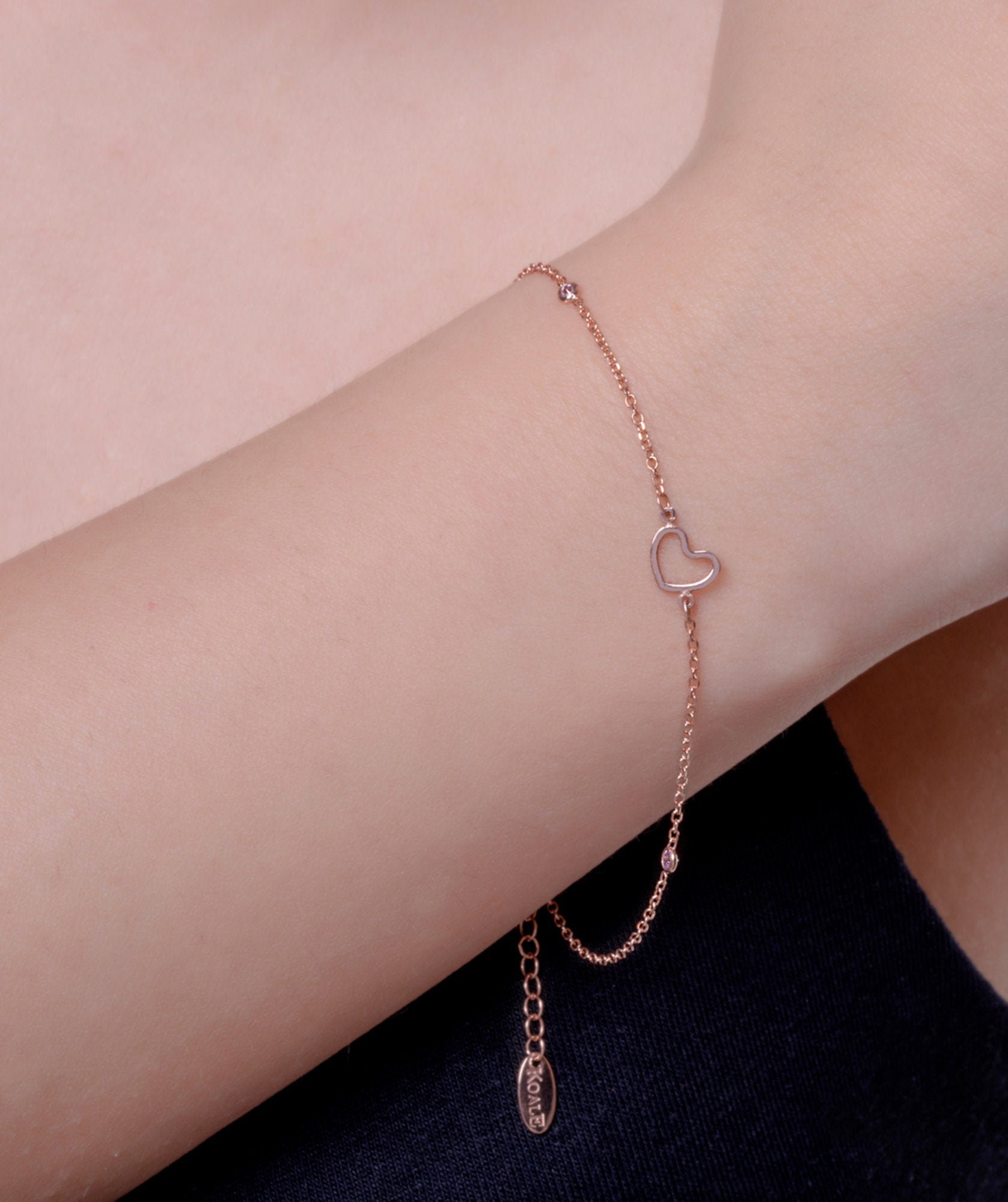 Heart CZ Bracelet in Boho Chain Tiny 9k,14k,&18k, Heart Bracelet With in Bracelet Norway Bracelet Heart Gold Women, Solid Gold, Stones Dainty - Etsy for