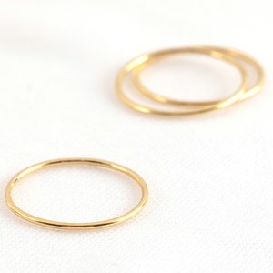 Ultra-thin ring in solid gold