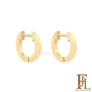 Small solid gold hoop earrings, Solid gold huggies for women, Everyday gold hoop earrings, Minimalist earrings for her, Handmade earrings