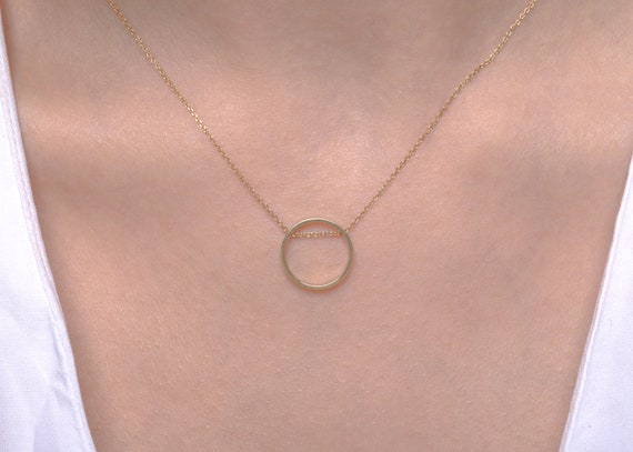 Simple on sale circle necklace