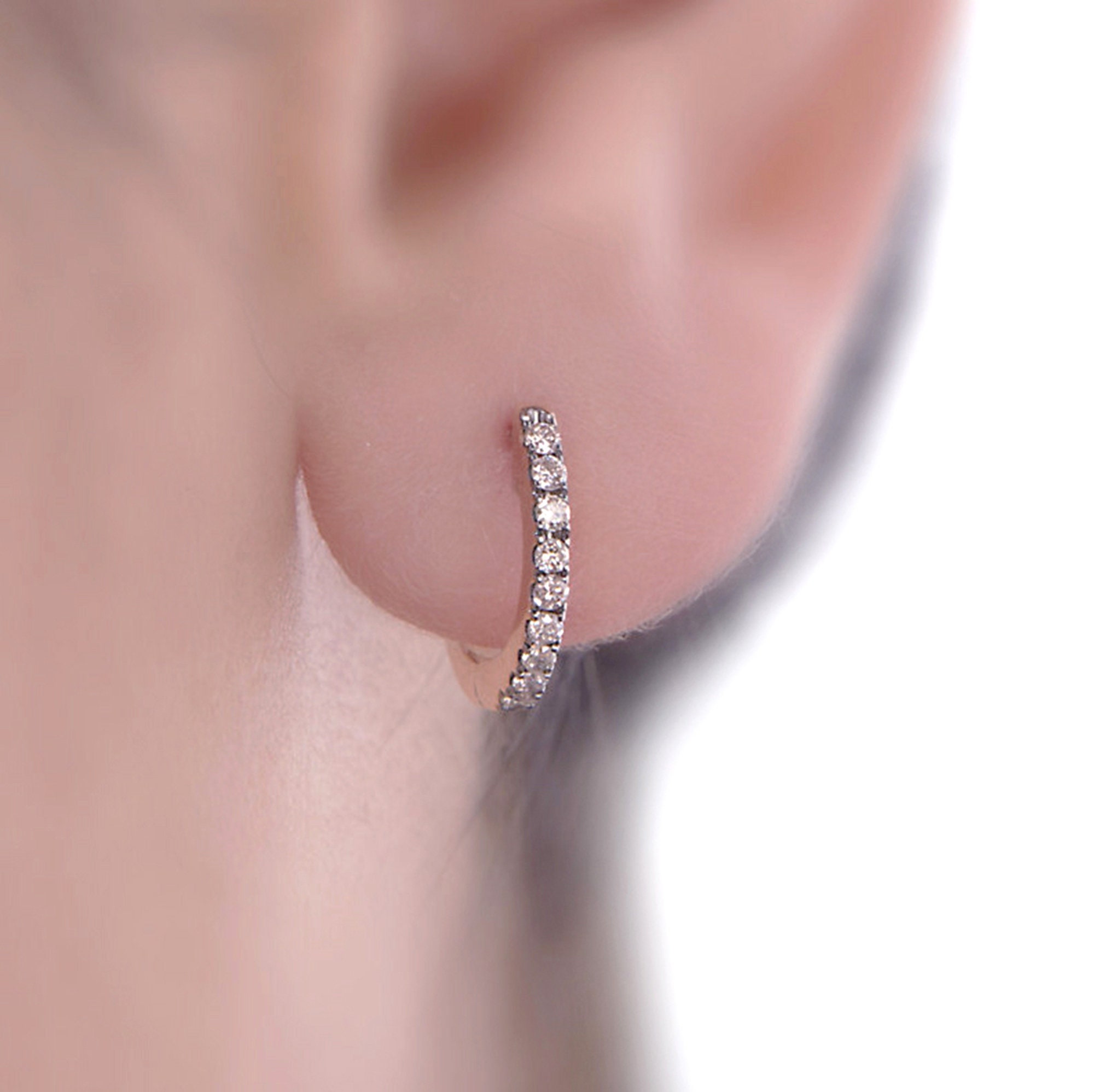 Diamant Ohrringe In Gold Diamant Ohrringe Mit Schwarzen Etsy