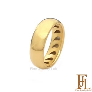 Chunky Solid Gold Ring for women Solid gold Large band for minimalist lovers Statement gold ring Rose Gold stacking band Big Bold ring