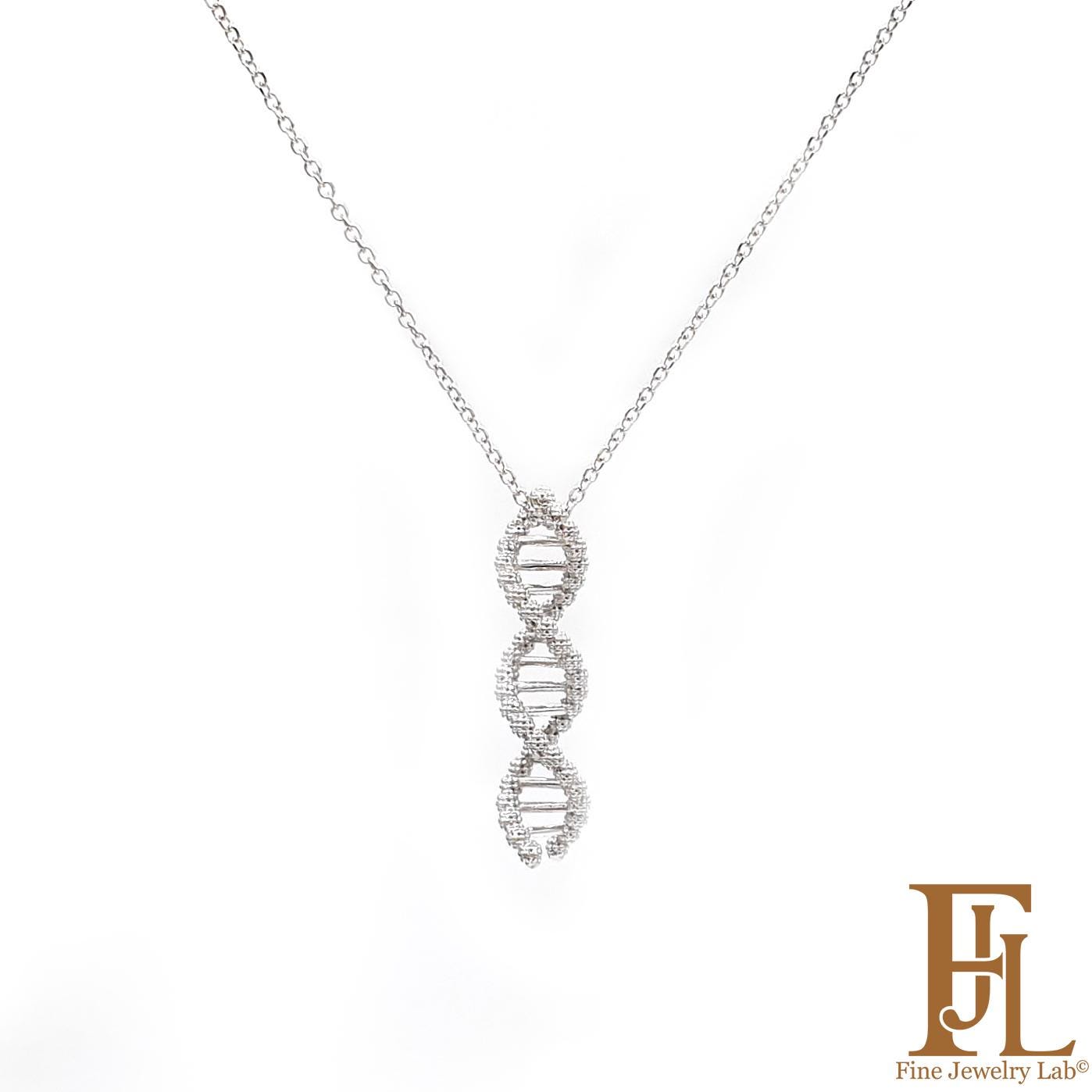 Gold DNA Necklace - Unique Science-Inspired Jewelry