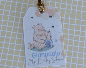 Personalized Winnie the Pooh Baby Shower Favor Tags