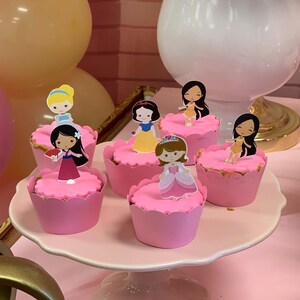 Princess Cupcake Topper | Baby Princes Cupcake topper | Princess cake decoration | Princesses Birthday Party