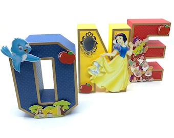Snow White 3D Letters: Birthday Party Decoration