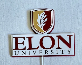 Elon University Cake Topper: Graduation Party Decoration 2025-2026