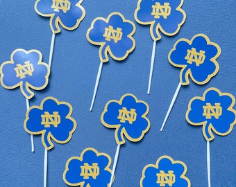 Notre Dame Cupcake Topper: Graduation Party Decor