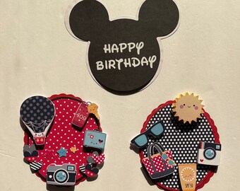 Disney Cruise Door Magnets, Mickey Birthday Banner, Handmade Cardstock