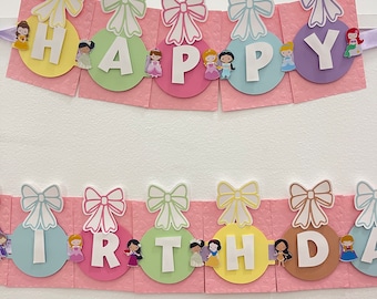 Princess Happy Birthday Banner: Party Decorations