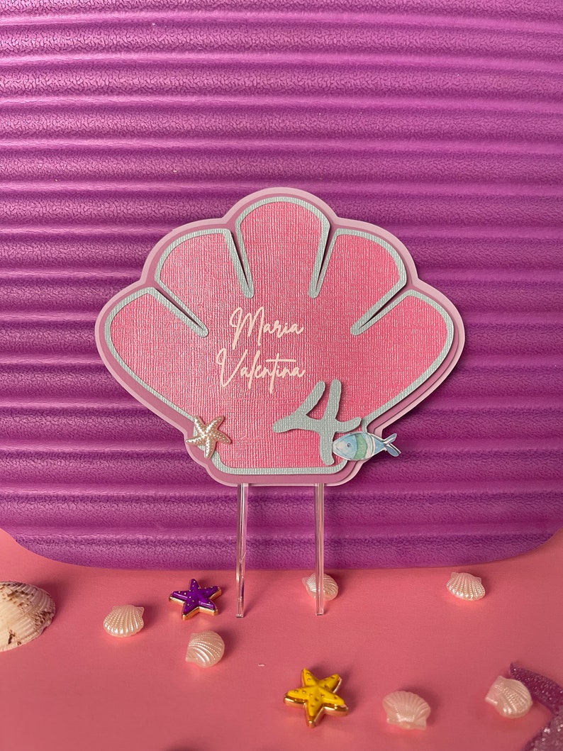 Personalized Little Mermaid Cake Topper: Mermaid Party Decorations centerpiece