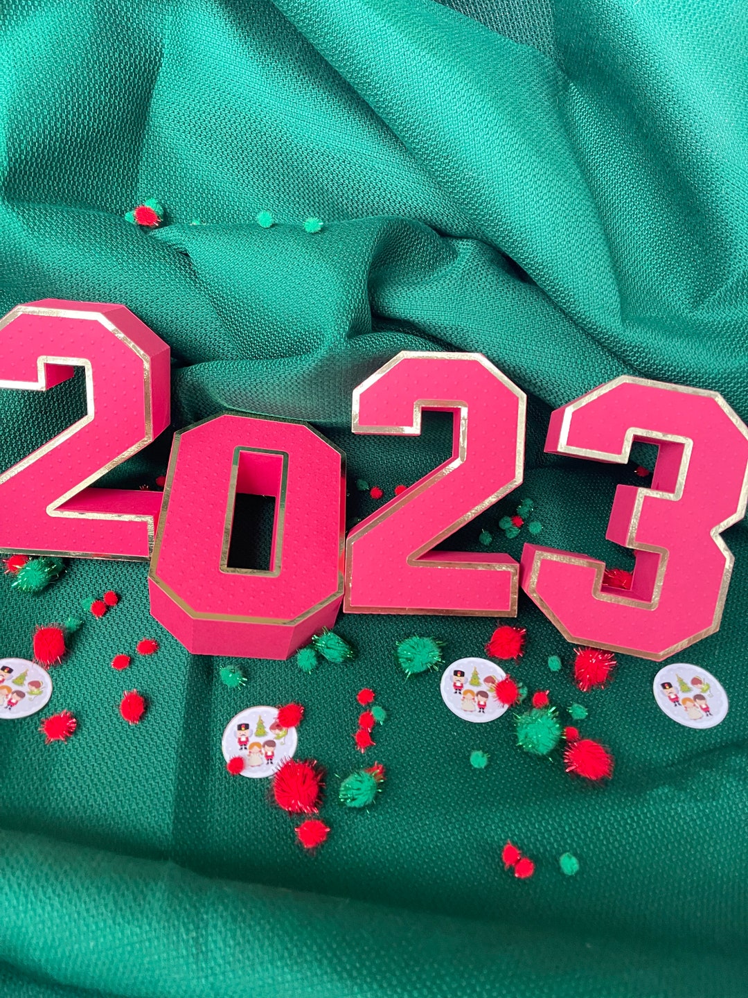 Christmas 3D Letters 3D Numbers 2023 Christmas Decor Ideas Happy New Year 2024 3D Numbers 2024