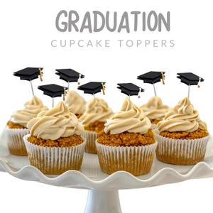 Grad Cap Cupcake Topper Class of 2025 Graduation Topper Graduation Cap CupCake Decorations Decor Party Supplies