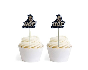 UCF Knights Cupcake Toppers: Graduation Party Decoration