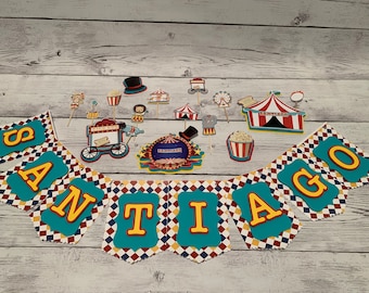 Vintage Circus Banner: Custom Carnival Party Decorations