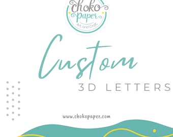 Custom 3D Cardstock Letters: Party Decor, Photo Prop