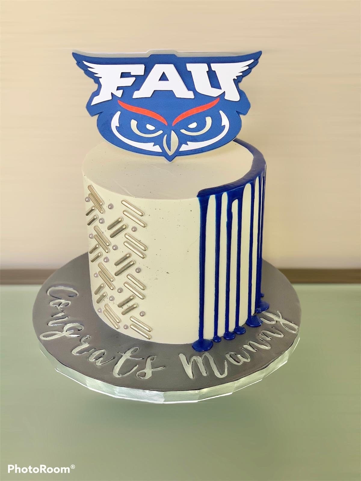 Florida Atlantic University Cake Topper: Graduation Party Decoration