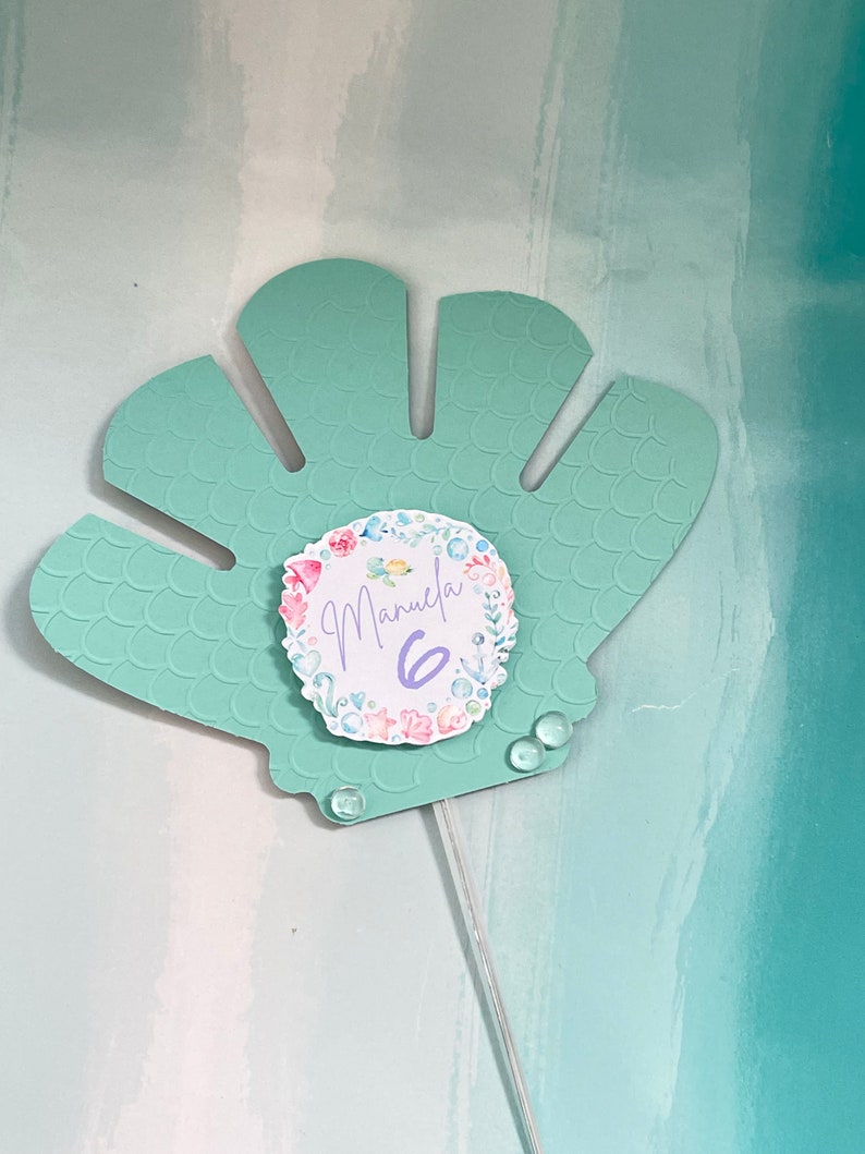 Personalized Little Mermaid Cake Topper: Mermaid Party Decorations centerpiece 2