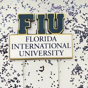 FIU Cake Topper: Graduation Party Decoration, Class of 2025-2026