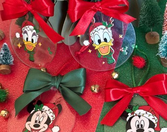 Disney Acrylic Christmas Ornaments. Personalized Christmas Ornament Set