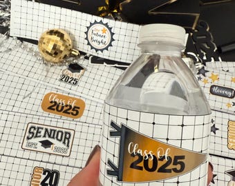 Class of 2026 Graduation Water Bottle Labels: Grad Party Decorations
