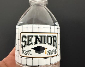 Senior Class of 2026 Water Bottle Labels: Graduation Party Decorations