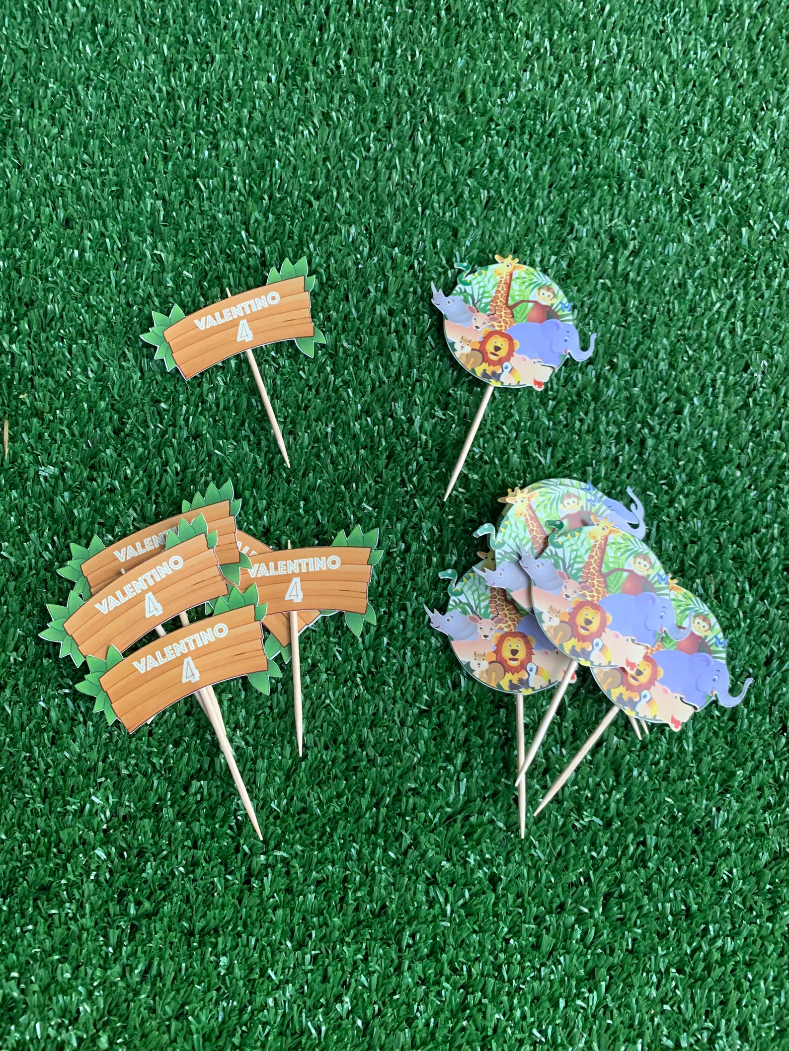 Set of 12 Jungle Cupcake Toppers Safari Cupcake Toppers Etsy