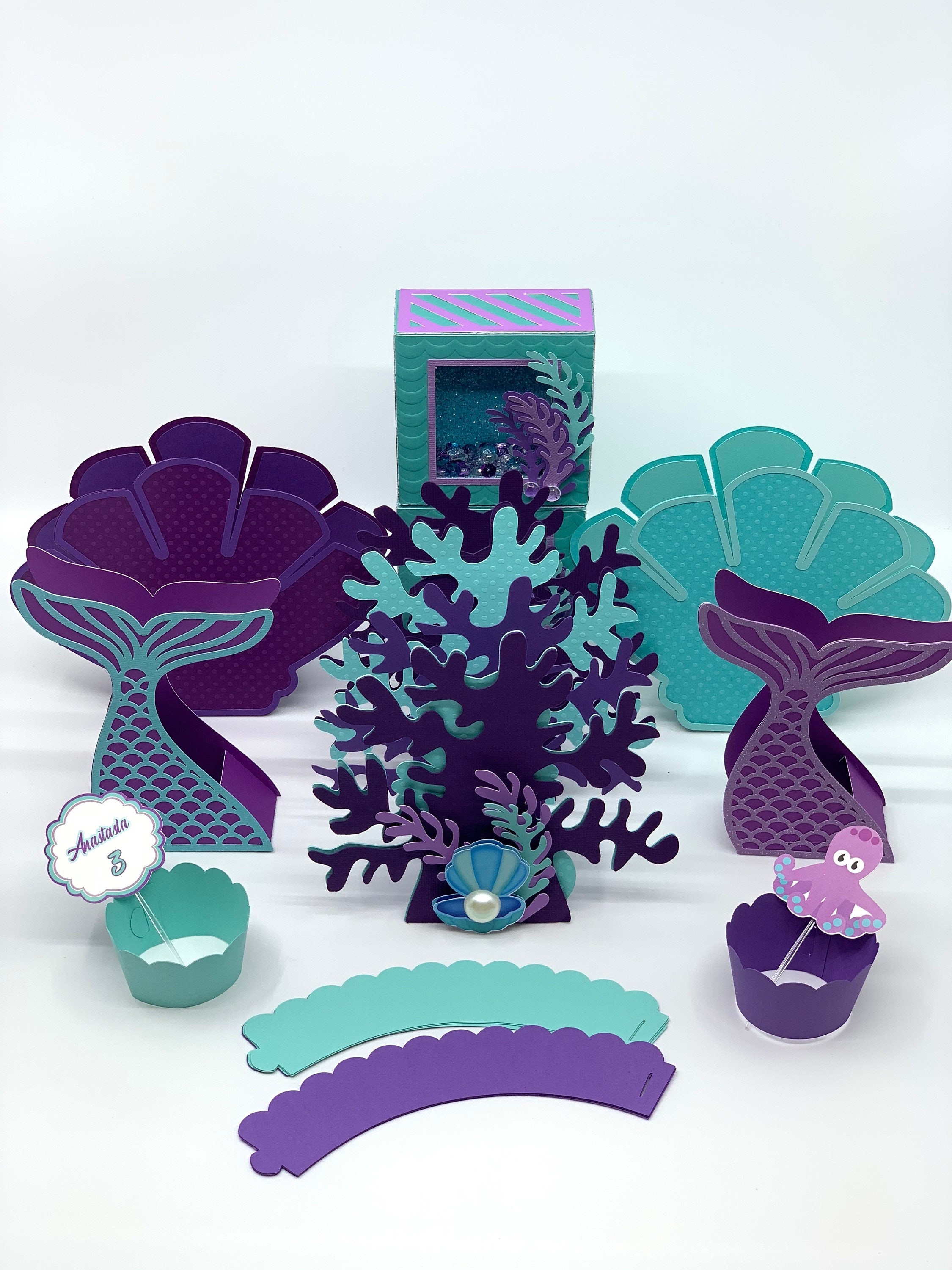 Mermaid Tail Favor Boxes: Under the Sea Party Decorations - Etsy