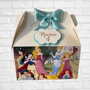 Princess Favor Boxes| Princess Decorations| Princess Party Favor| Princess Goodie bags| Princess Birthday Decor| Disney Princess Gable Boxes