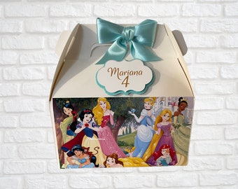 Personalized Princess Favor Boxes | Birthday Party Goodie Bags