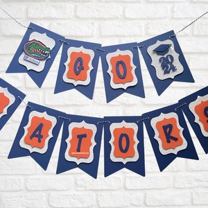University of Florida Banner: Go Gators Graduation Party Decoration