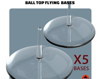 Plastic Flying Base 120mm x 92mm Large Oval Base with Stem Wargaming Bases 