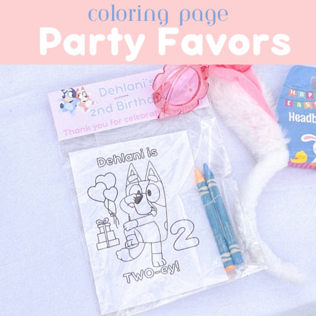 Bluey Coloring Page Party Favors Bluey Inspired Activity Printable ...