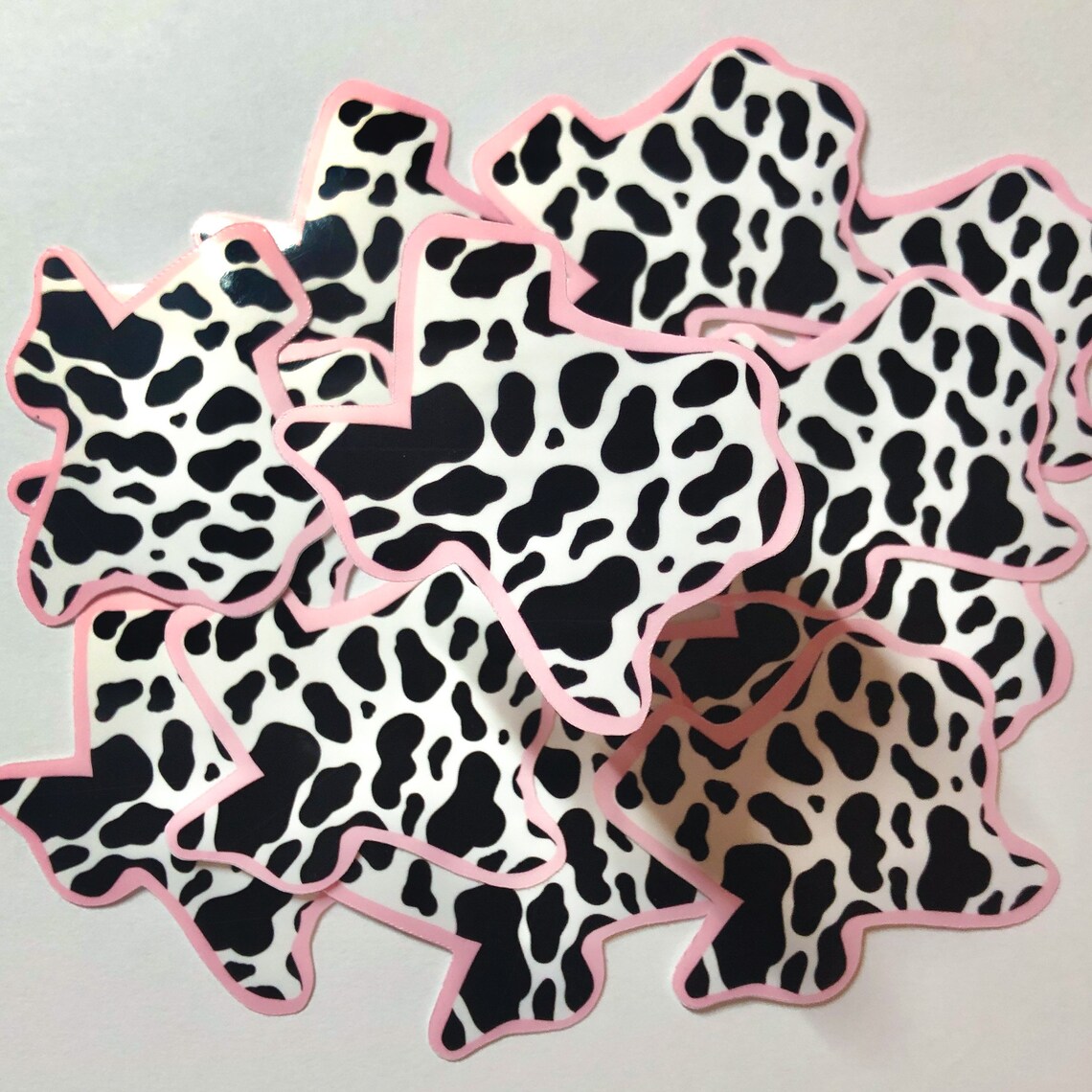 Cow Print Texas Decal Sticker Etsy